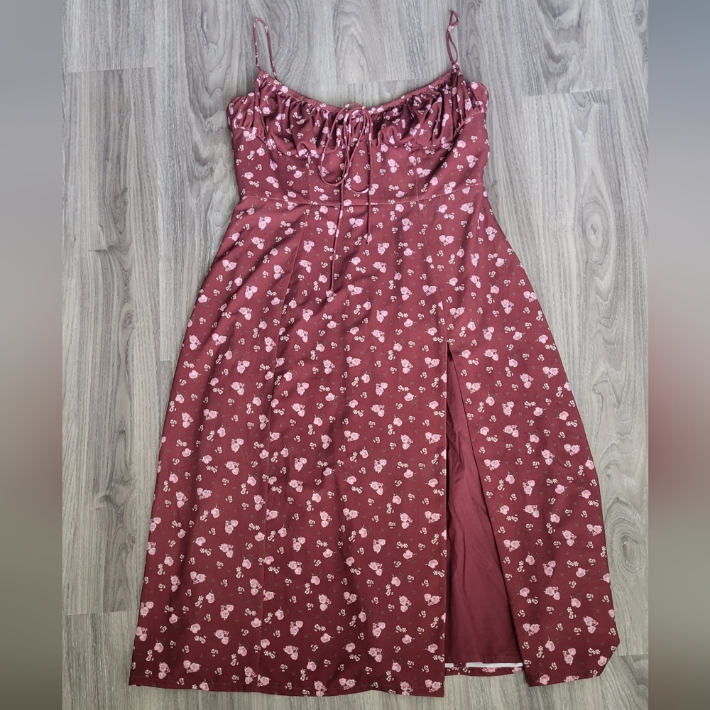 House of CB Merlot midi dress